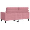 vidaXL Dvivietė sofa, rožinės spalvos, 140cm, aksomas