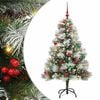vidaXL Dirbtinė Kalėdų eglutė Žalia ir balta 150 cm