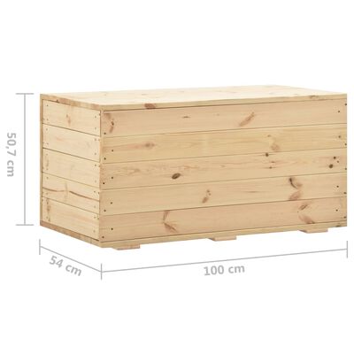 vidaXL Daiktadėžė, 100x54x50,7cm, pušies medienos masyvas
