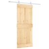 vidaXL Slankios durys Natūrali ir Balta 85 x 210 cm