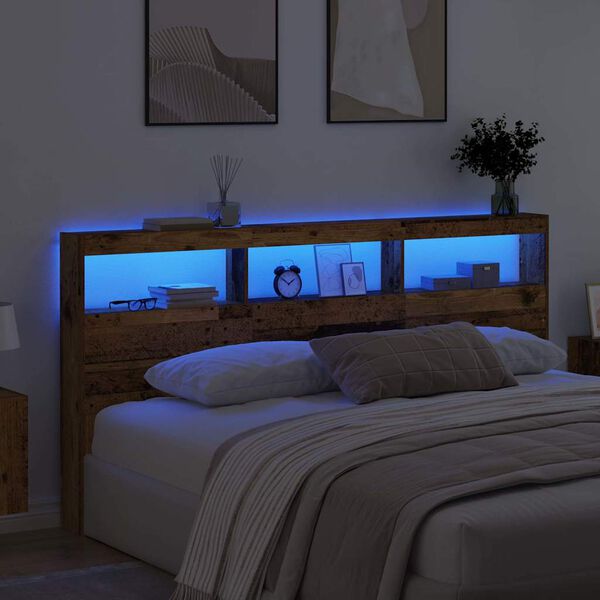 vidaXL Galvūgalis Senovinis medis 200 x 17 x 102 cm Apdirbta mediena