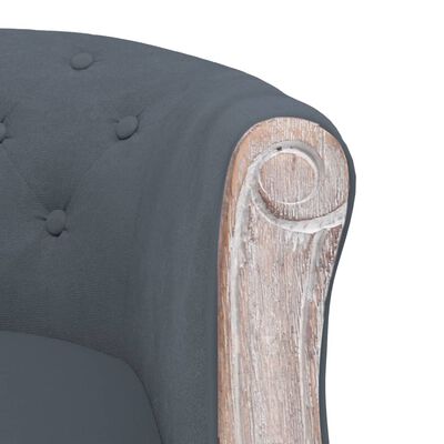 vidaXL Valgomojo kėdė, tamsiai pilkos spalvos, aksomas