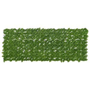 vidaXL Balkono ekranas su lapais Žalia ir geltona 200 x 75 cm