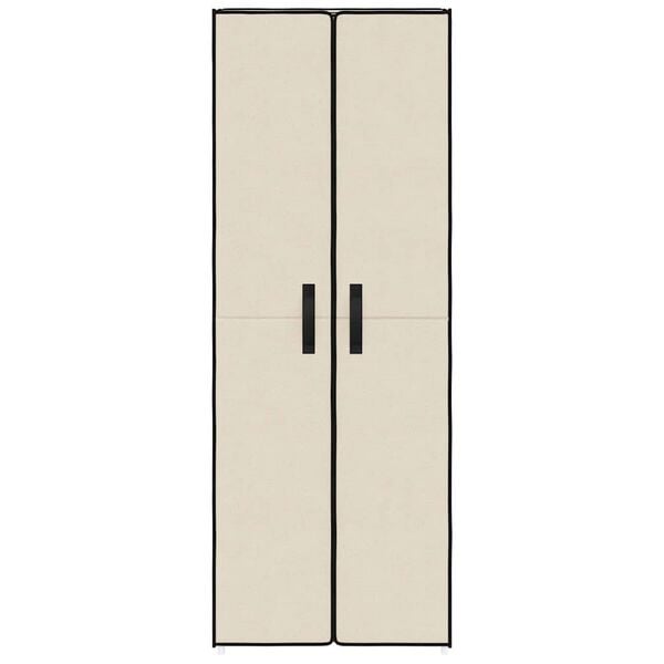 vidaXL Spintelė batams, kreminės spalvos, 60x30x166cm, audinys