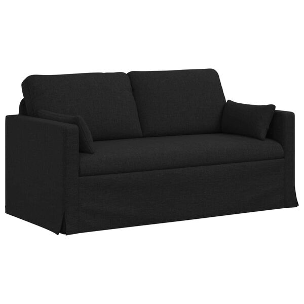 vidaXL Sofa 140cm Juoda Metalas