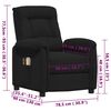 vidaXL Elektrinis masažinis krėslas, juodas, mikropluošto audinys