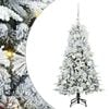 vidaXL Dirbtinė Sulankstoma Kalėdų Eglutė Balta 120 cm PE ir PVC