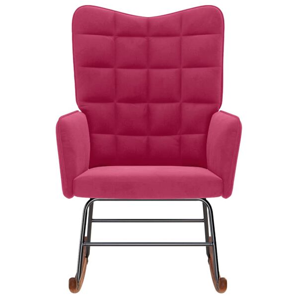 vidaXL Supama kėdė, raudonojo vyno spalvos, aksomas