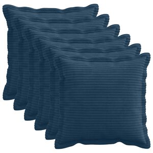 vidaXL Pagalvėlės užvalkalas 6 vnt. HOUTEN Jūrinė mėlyna 30 x 30 cm