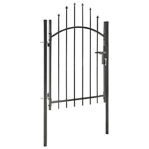 vidaXL Sodo vartai Woerden plienas 1x1,25 m juodi