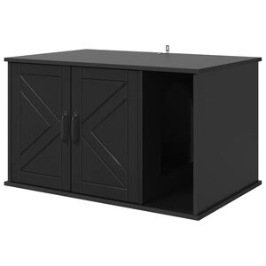 vidaXL Katės namelis Juoda 85 x 55 x 50,5 cm Apdirbta mediena