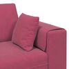 vidaXL Sofa su pagalve Vyno raudona 250 x 77 x 76 cm Aksomas
