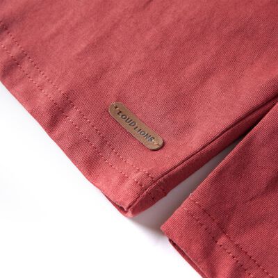Vaikiški marškinėliai ilgomis rankovėmis, deginti raudoni, 92 dydžio