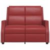 vidaXL Dvivietis atlošiamas masažinis krėslas, vyno, dirbtinė oda