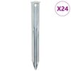 vidaXL Palapinės kai&scaron;čiai, 24vnt., 17cm, skersmuo 20mm, plienas