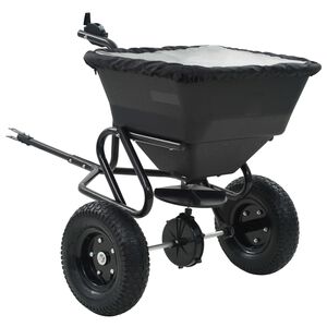 vidaXL Velkamas druskos barstytuvas, PVC ir plienas, 125x74x79cm, 45l