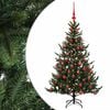 vidaXL Dirbtinė kalėdinė eglutė su rutuliuku 120 cm 150 LED