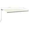vidaXL Automatinė markizė su LED/vėjo jutikliu, kreminė, 500x300cm