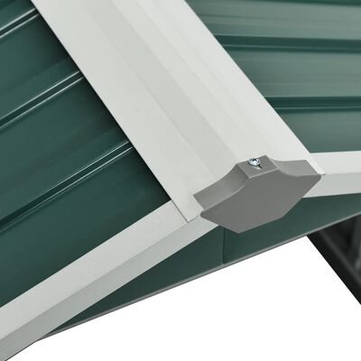 vidaXL Sodo roboto vejapjovės garažas, žalias, 92x97x63cm, plienas