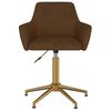 vidaXL Pasukamos valgomojo kėdės, 4vnt., rudos spalvos, aksomas