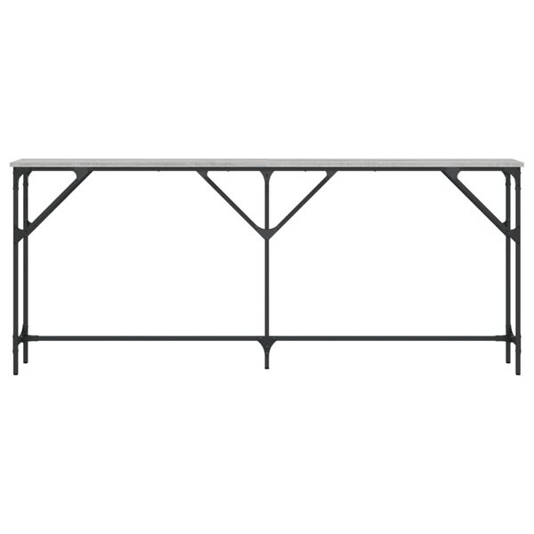 vidaXL Konsolinis staliukas, pilkas, 180x23x75cm, apdirbta mediena