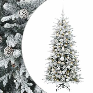 vidaXL Dirbtinė kalėdinė eglutė su rutuliuku 120 cm 150 LED