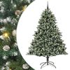 vidaXL Dirbtinė Kalėdų eglutė Žalia 210 cm PVC, plastikas ir plienas