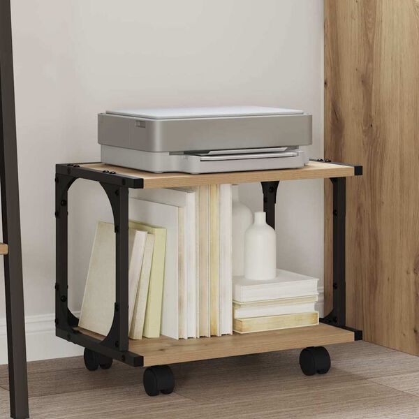 vidaXL Spausdintuvo laikiklis Amatininkų ąžuolas 41 x 28 x 33.5 cm