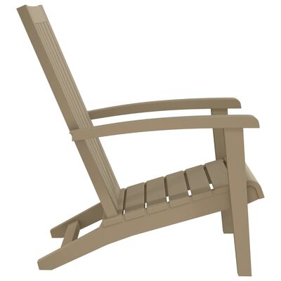 vidaXL Sodo adirondack kėdė, šviesiai rudos spalvos, polipropilenas