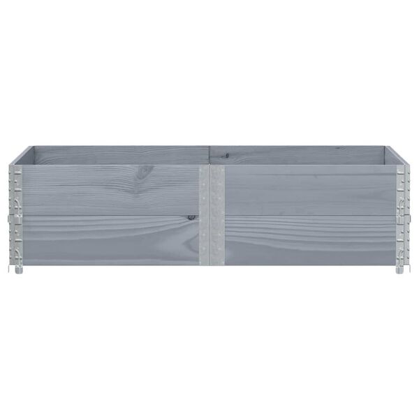 vidaXL Padėklų apvadai, 2vnt., pilki, 150x100cm, pu&scaron;ies masyvas