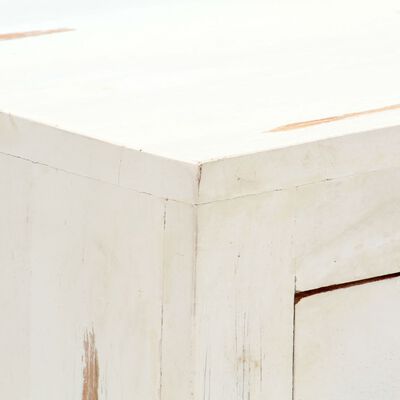 vidaXL Spintelė su stalčiais, balta, 58x30x75cm, akacijos masyvas