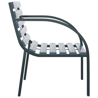 vidaXL Sodo kėdės, 2vnt., pilkos spalvos, mediena