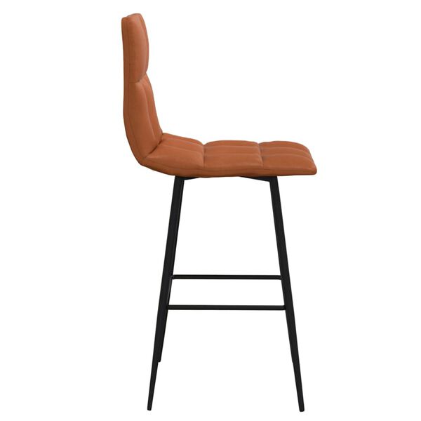 vidaXL Baro taburetė, &scaron;viesiai rudos spalvos, dirbtinė oda