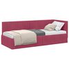 vidaXL Kampinė lovos konstrukcija Vyno raudona 80 cm x 200 cm Aksomas