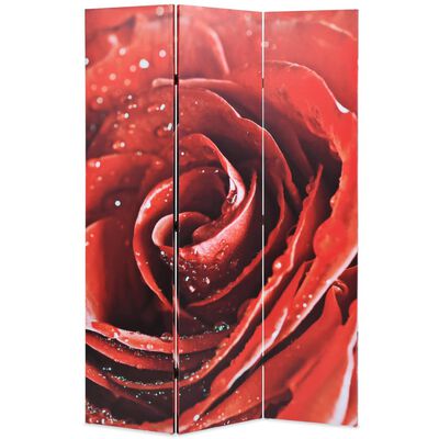 vidaXL Kambario pertvara, sulankstoma, 120x170cm, raudona rožė
