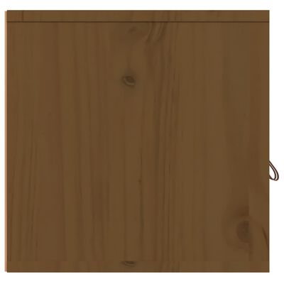 vidaXL Sieninės spintelės, 2vnt., medaus rudos, 80x30x30cm, pušis