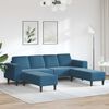 vidaXL Svetainės sofa 3 pcs Mėlyna