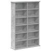 vidaXL CD spinta Betono pilka 60 x 17 x 92 cm Apdirbta mediena