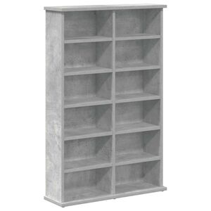 vidaXL CD spinta Betono pilka 60 x 17 x 92 cm Apdirbta mediena