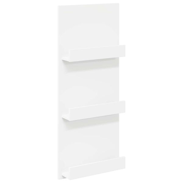 vidaXL Žurnalų stovas Balta 51 x 11 x 102 cm Apdirbta mediena