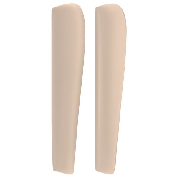 vidaXL Galvūgalis su auselėmis, kapučino, 83x23x118/128cm, netikra oda