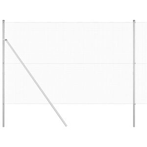 vidaXL Suvirintas vielos tvora žemės tvirtinimas 25 x 1,6 m Sidabrinė