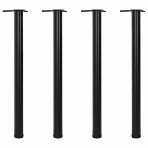 vidaXL Reguliuojamo auk&scaron;čio stalo kojos, 4vnt., juodos spalvos, 870mm