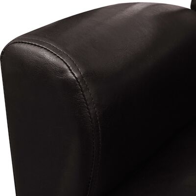 vidaXL Sofa-kėdė, tamsiai ruda, dirbtinė oda
