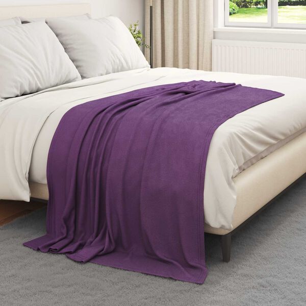 vidaXL Mesti antklodės 6 pcs Violetinė 170 x 130 cm Flysas