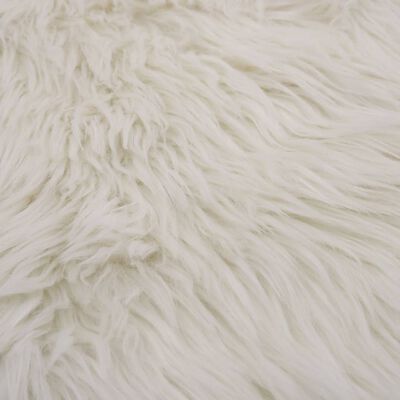 vidaXL Kilimėlis, baltos spalvos, 60x90 cm, dirbtinis avies kailis