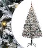 vidaXL Dirbtinė Kalėdų eglutė Balta 240 cm PVC ir Plienas ir Plastikas