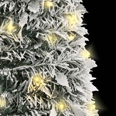 vidaXL Išskleidžiama dirbtinė Kalėdų eglutė su sniegu, 120cm, 50 LED