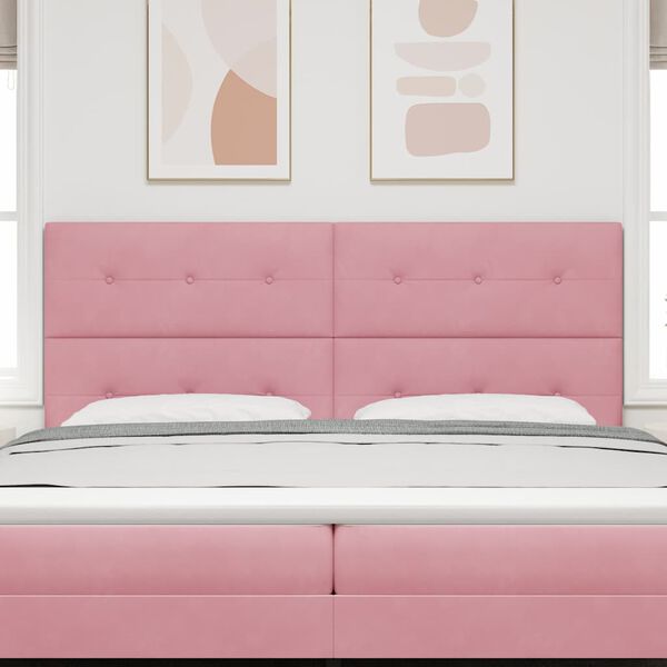 vidaXL LED galvūgalis su galvūgalio Rožinė 200 cm Poliesteris