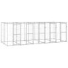vidaXL Lauko voljeras &scaron;unims, galvanizuotas plienas, 12,1m&sup2;